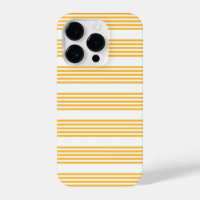 Sunny yellow and white five stripe pattern
