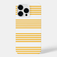 Sunny yellow and white five stripe pattern