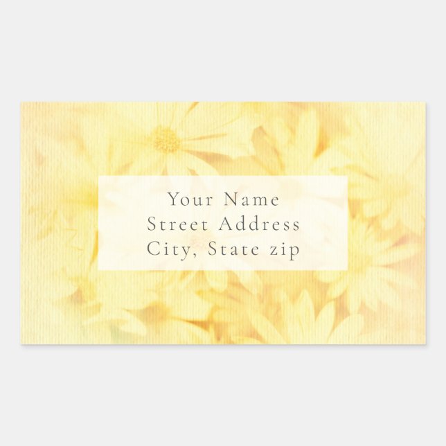 Sunny Yellow Daisies labels (Front)