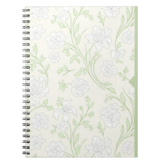 Sunny Yellow Floral Journal Cheerful White Flowers