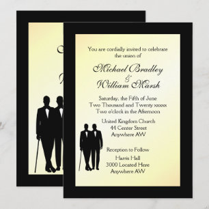 Sunny Yellow Gay Wedding Invitation