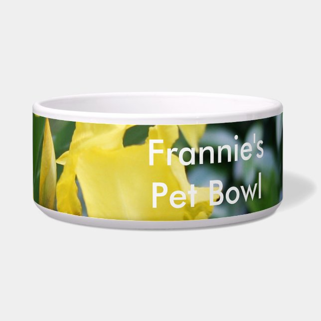 Sunny Yellow Irises Floral PERSONALIZE Pet (Right)