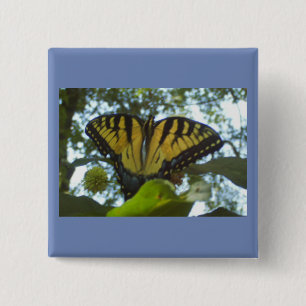 Sunny Yellow Monarch 15 Cm Square Badge