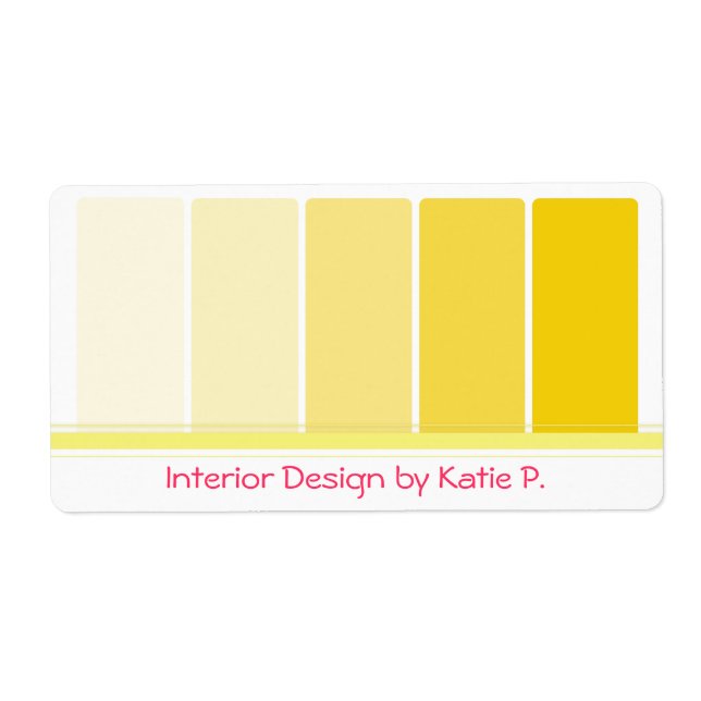 Sunny Yellow Paint Samples (Front)