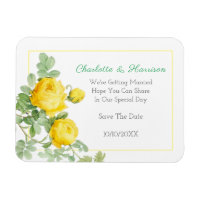 Sunny Yellow Roses Elegant Floral Save The Date