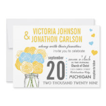 Sunny Yellow Sky Blue Floral Modern Typography