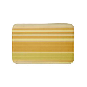 Sunny Yellow Stripes Bath Mat