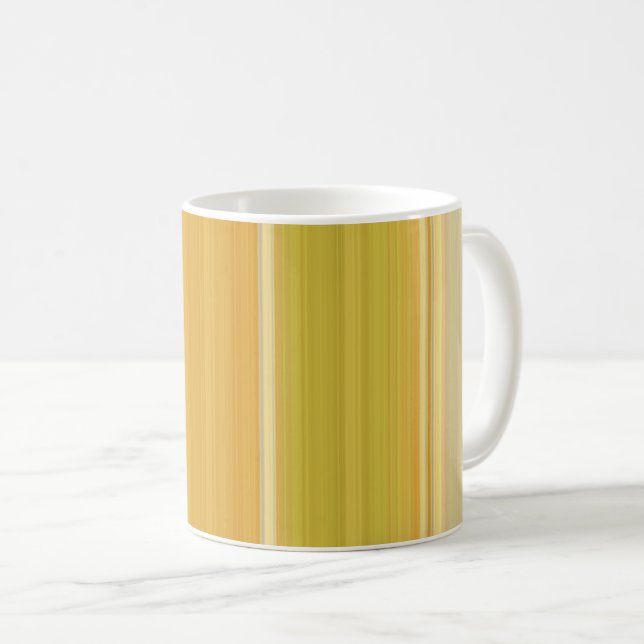 Sunny Yellow Stripes Coffee Mug (Front Right)