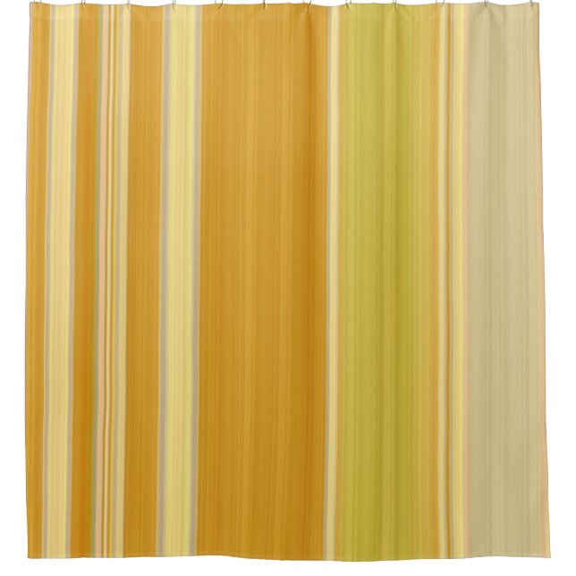 Sunny Yellow Stripes Shower Curtain (Front)