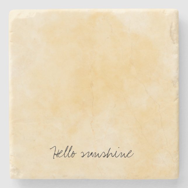 Sunny Yellow Tie dye Stone Coaster (Front)