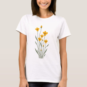 Sunny Yellow Wildflowers Vintage T-Shirt