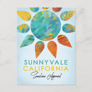 Sunnyvale California Sunshine Travel Postcard