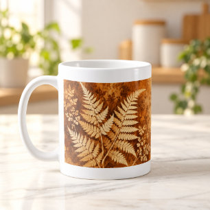 Sunprint Ferns Sepia Botanical Mug