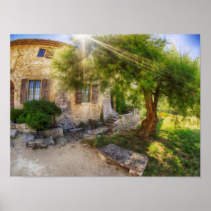 Sunray at St. Hilaire Abbey   France Poster