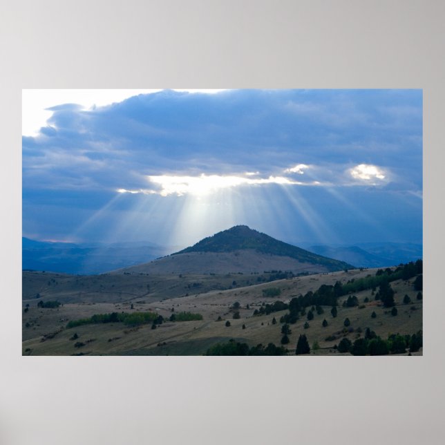 Sunrays over Peak Poster (Front)