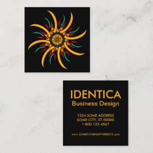 sunrays square business card