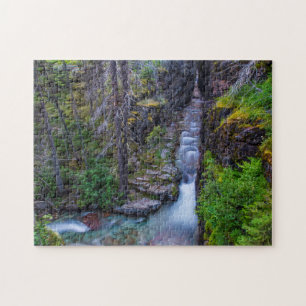 Sunrift Gorge In Glacier National Park, Montana Jigsaw Puzzle