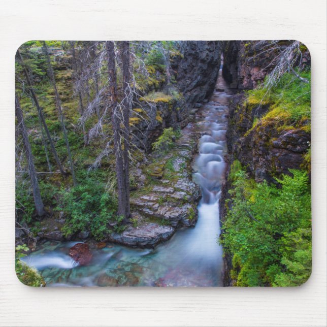 Sunrift Gorge In Glacier National Park, Montana Mouse Mat (Front)