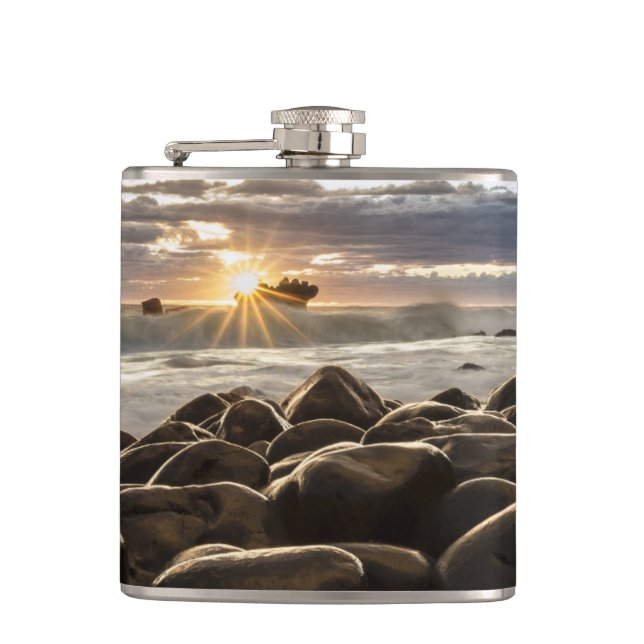 sunrise-1239727 hip flask (Front)