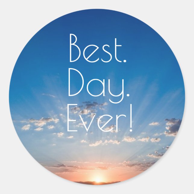 Sunrise A New Day Dawning Classic Round Sticker (Front)