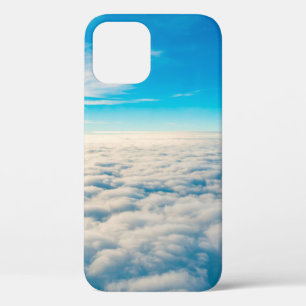 Sunrise above clouds from aeroplane window iPhone 12 case