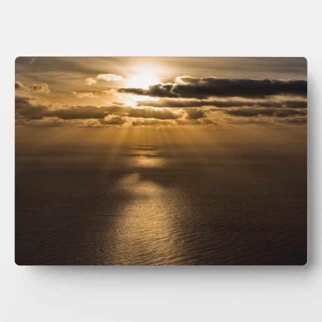 Sunrise above the Atlantic ocean Plaque (Front)
