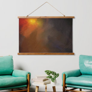 Sunrise   Abstract Oil Painting Texture Hanging Tapestry