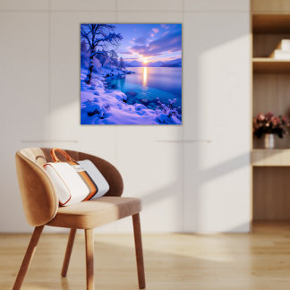 Sunrise Across a Snowy Wonderland Poster