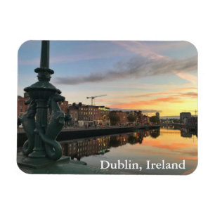 Sunrise along the River Liffey in Dublin, Ireland  Magnet