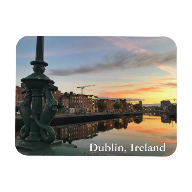 Sunrise along the River Liffey in Dublin, Ireland  Magnet (Horizontal)