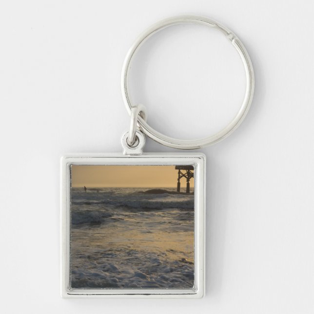 Sunrise and Paddleboarding Key Ring (Front)