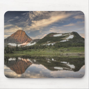 Sunrise and reflection, Glacier National Park, Mouse Mat
