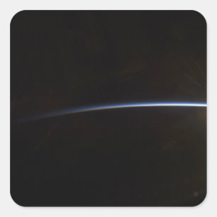 Sunrise as viewed in space square sticker