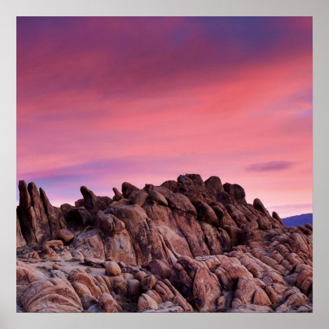 Sunrise at Alabama Hills Poster (Front)
