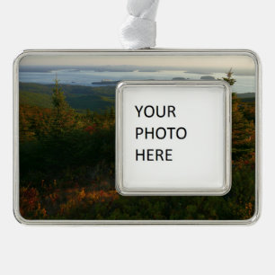 Sunrise at Cadillac Mountain I Silver Plated Framed Ornament