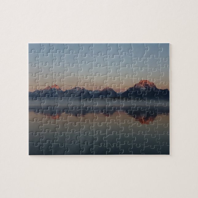 Sunrise at Jackson Dam Grand Teton National Park Jigsaw Puzzle (Horizontal)