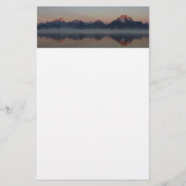 Sunrise at Jackson Dam Grand Teton National Park Stationery (Front)