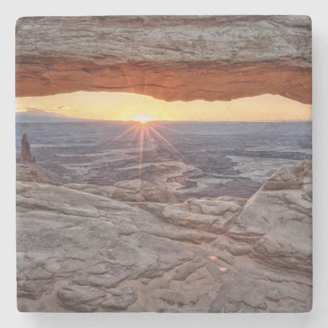 Sunrise at Mesa Arch, Canyonlands National Park Stone Coaster (Front)