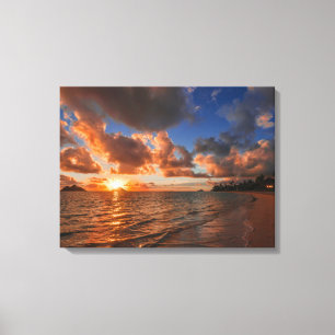 Sunrise At Mokulua Island Canvas Print