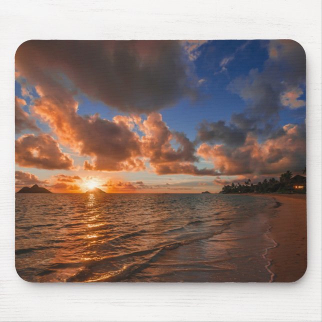 Sunrise At Mokulua Island Mouse Mat (Front)