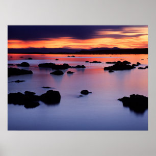 Sunrise at Mono Lake's Black Point Poster