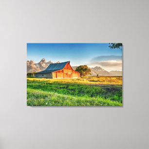 Sunrise at Moulton Barn Canvas Print