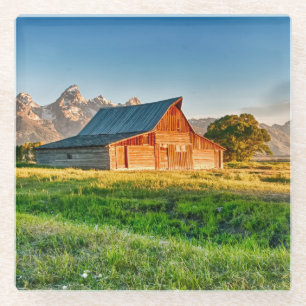 Sunrise at Moulton Barn Glass Coaster