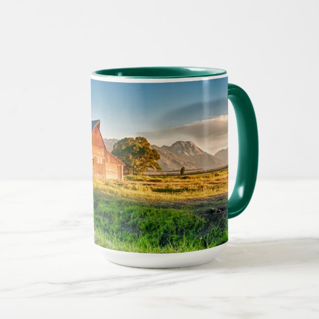 Sunrise at Moulton Barn Mug (Front Right)