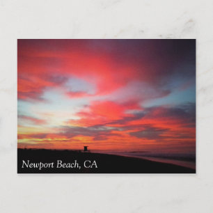 Sunrise at Newport Beach, California Postcard