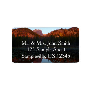 Sunrise at Nymph Lake I Label