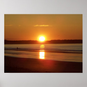 Sunrise at Old Orchard Beach, Maine Poster