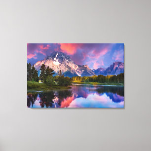 Sunrise at Oxbow Bend Canvas Print
