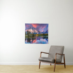 Sunrise at Oxbow Bend Tapestry