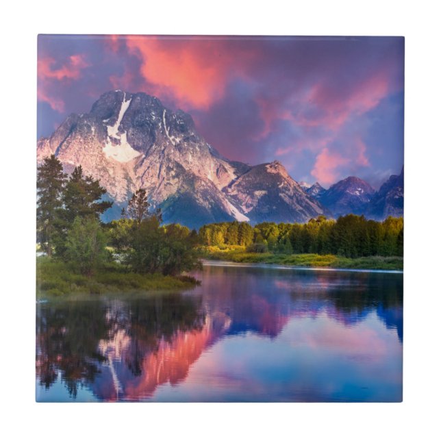 Sunrise at Oxbow Bend Tile (Front)